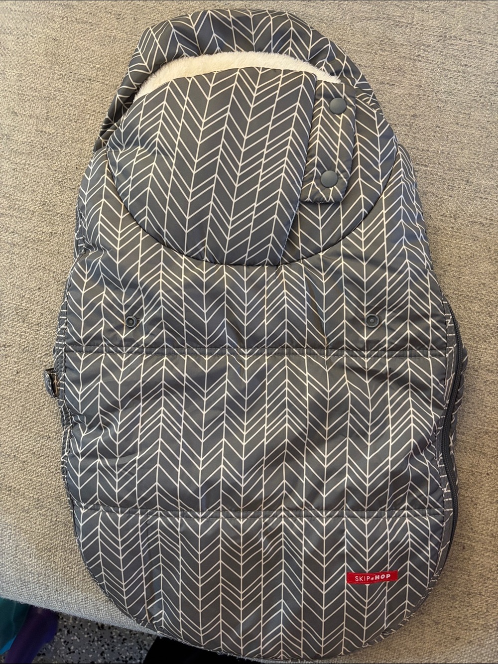 Skip Hop Gray Chevron Car Seat Cover